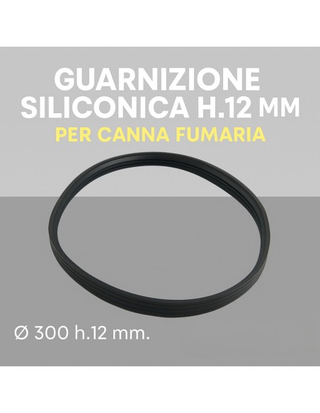 Guarnizione Siliconica H.12 mm Canna Fumaria Mono Parete Isolamento Perfetto