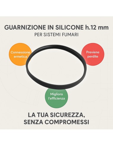 Guarnizione Siliconica H.12 mm Canna Fumaria Mono Parete Isolamento Perfetto