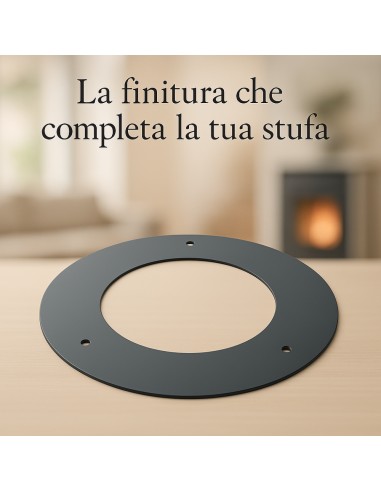 Rosone Finitura Arredo Alluminio Canale Fumo Stufa Pellet Abbellimento Parete