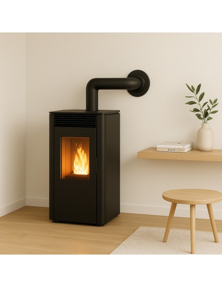 Rosone Finitura Arredo Alluminio Canale Fumo Stufa Pellet Abbellimento Parete