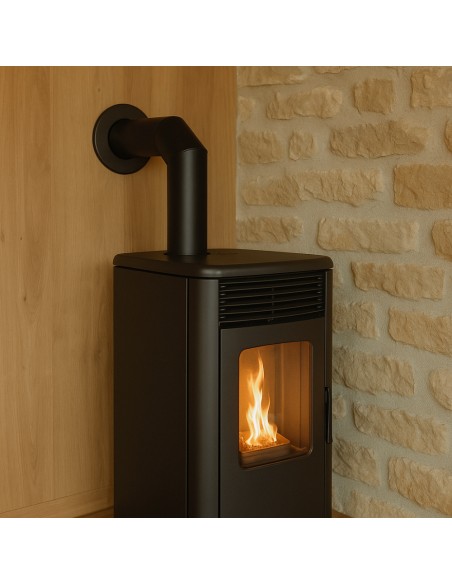 Rosone Finitura Arredo Alluminio Canale Fumo Stufa Pellet Abbellimento Parete