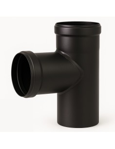 Raccordo T Scarico Fumi Stufa Pellet 90° Diametro 80 mm Spessore 1,2 mm