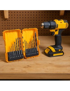 Set 16 Punte Acciaio Trapano Muratura Legno Metallo Foratura Professionale  2