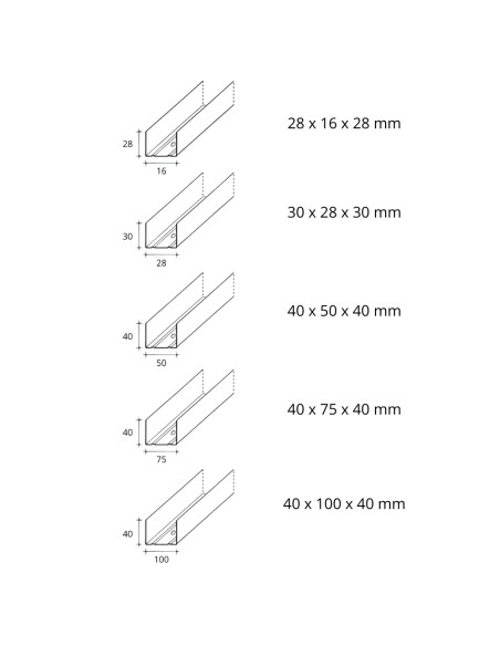 Guida U Standard 2 m Acciaio Zincato Sp 0,6 mm Fissaggio Cartongesso 16 Pezzi