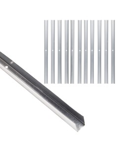 Guida U Standard 2 m Acciaio Zincato Sp 0,6 mm Fissaggio Cartongesso 12 Pezzi