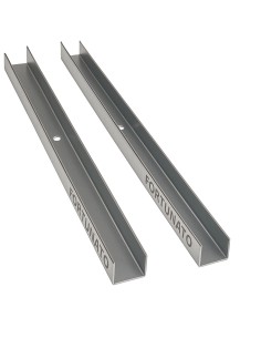 Guida U Standard 2 m Profilo Preforato Sp 0,6 mm Fissaggio Cartongesso 2 Pezzi