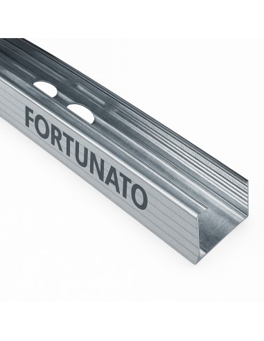 Montante C Standard 2 m Profilo Preforato Sp 0,6 mm Fissaggio Cartongesso 1 Pz