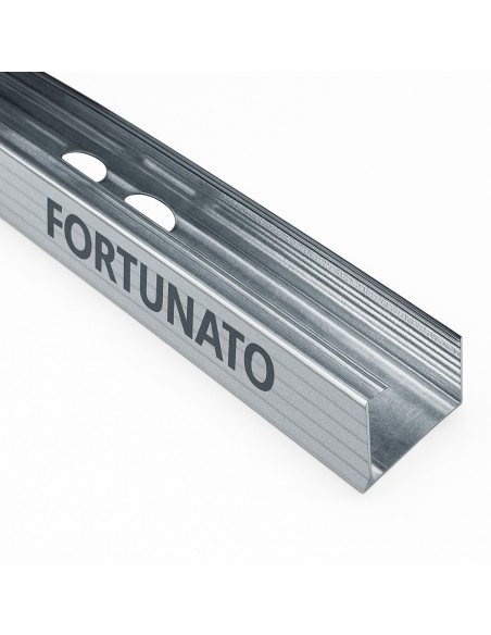 Montante C Standard 2 m Profilo Preforato Sp 0,6 mm Fissaggio Cartongesso 1 Pz