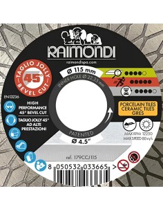 Disco Diamantato Diametro 115mm Taglio Jolly 45° F22,2mm Smussatura  2