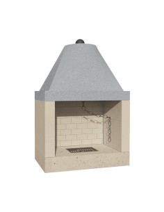 Camino a Legna Prefabbricato Focolare Aperto Refrattario QR90REF Parete Calore