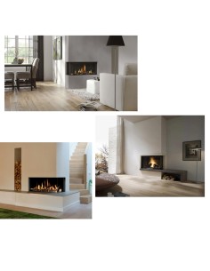 Camino A Legna Prefabbricato Refrattario Focolare Aperto Reversibile DS110REF  2