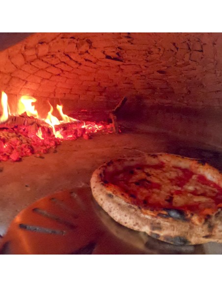 Forno Legna Artigianale Diametro 100 cm Capienza 3/4 pizze Rustico Base Ferro