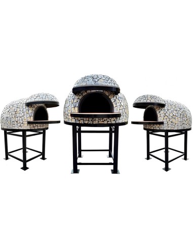 Forno Legna Artigianale Diametro 100 cm Capienza 3/4 pizze Vietri Con Base Ferro