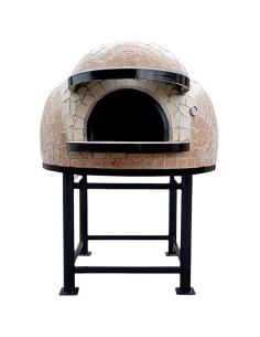 Forno Legna Artigianale Diametro 80 cm Capienza 2/3 Pizze Wave Beige Con Base
