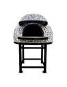 Forno Legna Artigianale Diametro 130 cm Capienza 6/7 pizze Vietri Con Base Ferro