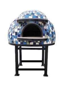 Forno A Legna Artigianale Diametro 140 cm Capienza 8/9 pizze Cetara Blu Con Base