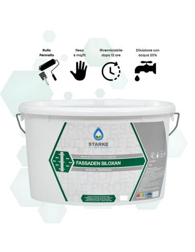 Pittura Murale Fassaden Siloxan Quarzo Acril Silossanico Idrorepellente
