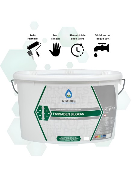 Pittura Murale Fassaden Siloxan Quarzo Acril Silossanico Idrorepellente