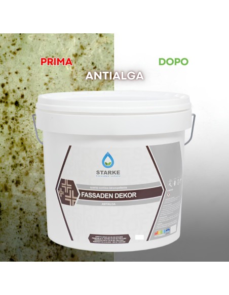 Quarzo Fine Fassaden Dekor Acrilico Coprente Idrorepellente Antialga Antimuffa