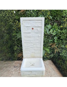 Fontana Giardino Calcestruzzo Senza Rubinetto 40x40xH90Cm Serie Muraglietto