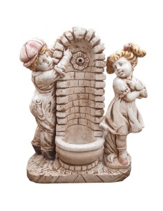 Fontana Calcestruzzo Cemento Senza Rubinetto 75x35xH.91cm Modello Bimbo Bimba