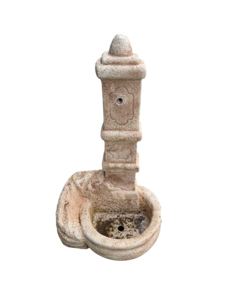 Fontana Calcestruzzo Cemento Senza Rubinetto 63x50xH.109cm Modello Castello  