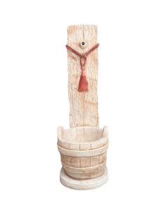 Fontana Giardino Calcestruzzo Cemento Senza Rubinetto 29x36xH.89cm Modello Corda 2