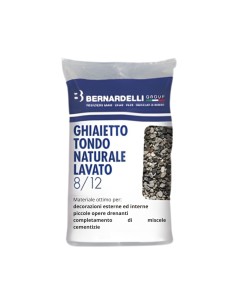 Ghiaino Fiume 8/12 mm Aggregato Naturale Umido Lavato Vagliato Sacco 25 kg