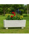 Fioriera Giardino Cemento Effetto Pietra L.101xP.30xH.34 cm Serie Valle d'Itria