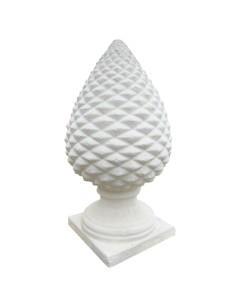 Pigna Salentina Cemento Bianco 19 x 19 x H.46 cm Arredo Giardino Esterni 2