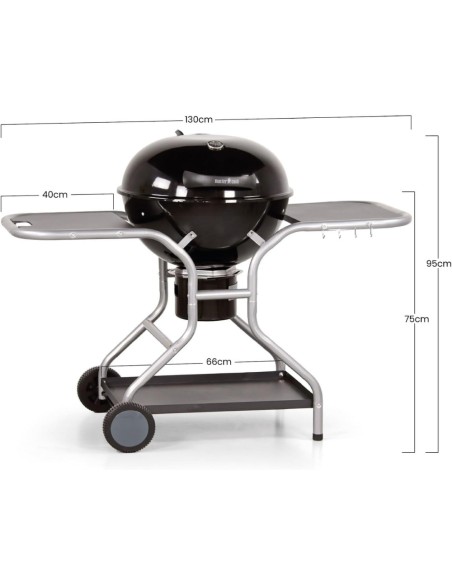 Barbecue a Carbone Modello Sally  57 cm Sistema Raccogli Cenere Termometro