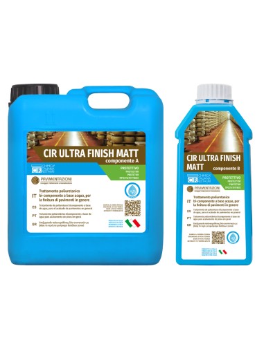  Finitura Bicomponente Effetto Satinato Pavimenti Ultra Finish Matt da litri 4,15 + 0,85 
