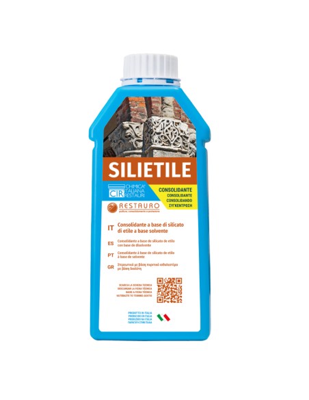 Consolidante a base di silicato di etile a solvente per restauro Silietile 1 lt