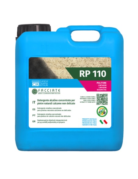 Detergente a PH alcalino concentrato per pietre calcaree RP 110 da 5 lt 