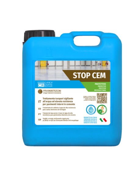 Finitura Sigillante Antispolvero Pavimentazioni in Cemento Stop Cem da 5 litri