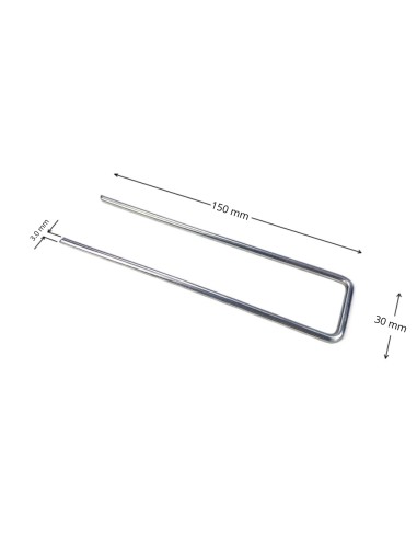 Picchetti Fermaprato Forma U 15 x 3 Cm Ancoraggio Prato Artificiale 20 Pezzi  