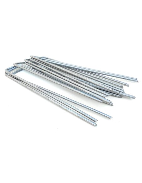 Picchetti Fermaprato Forma U 15 x 3 Cm Ancoraggio Prato Artificiale 20 Pezzi  
