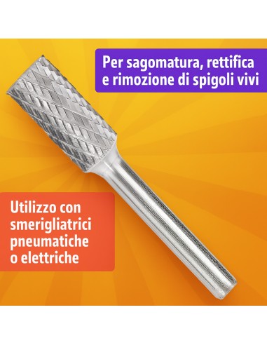Fresa Rotativa Cilindrica Carburo Tungsteno Sagomatura  