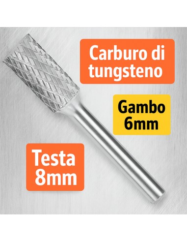 Fresa Rotativa Cilindrica Carburo Tungsteno Sagomatura  