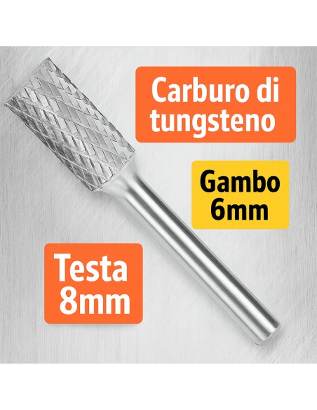 Fresa Rotativa Cilindrica Carburo Tungsteno Sagomatura  