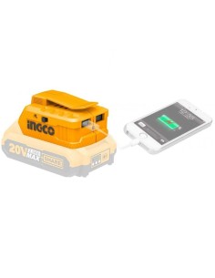 Caricatore Portatile Tensione 20V USB Nudo Batterie Cantiere Telefono Tablet