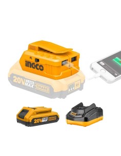 Caricatore Portatile Tensione 20V USB Nudo Batterie Cantiere Telefono Tablet 2
