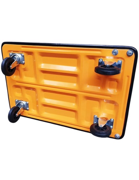 Carrello 4 Ruote Manico Pieghevole 150 kg Trasporto Carichi Pesanti Antiscivolo