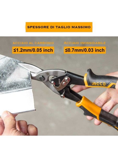 Cesoia Lattoniere Dritta 250 mm Tagli Netti Precisi Puliti Lamiere Acciaio