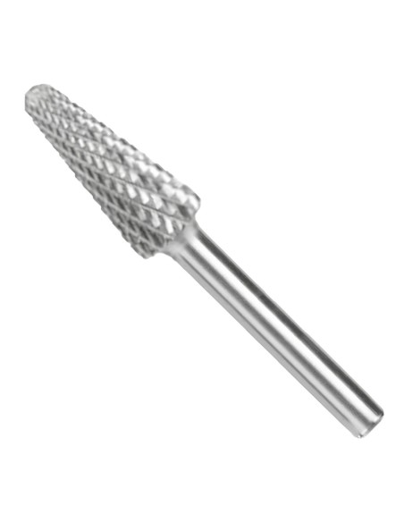 Fresa Conica Carburo Tungsteno Testa Raggiata Fori Smussature  