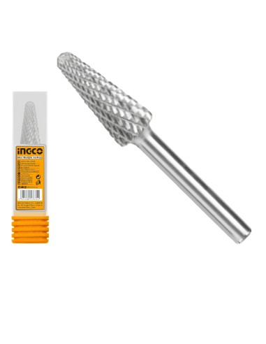 Fresa Conica Carburo Tungsteno Testa Raggiata Fori Smussature  
