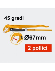 Chiave Giratubi 45° Diametro 67 mm Modello Svedese Professionale   2
