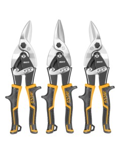 Kit 3 Cesoie Lattoniere Professionali Sinistra Destra Dritta Metallo Lamiera