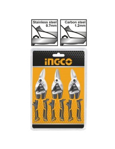 Kit 3 Cesoie Lattoniere Professionali Sinistra Destra Dritta Metallo Lamiera 2