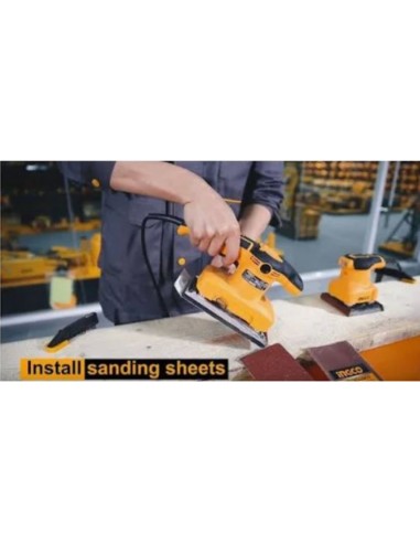 Levigatrice orbitale da 320 watt + 5 fogli di carta abrasiva 